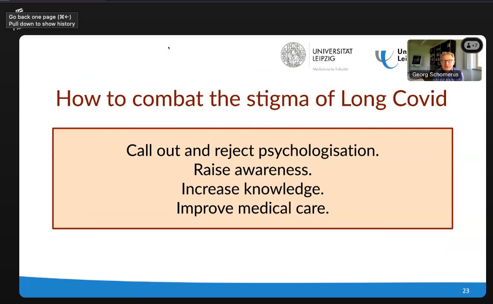 #LongCOVID is controversial and stigmatised. Patients are marginalised. Reluctant to respond to surveys due to discrimination. LC & ME are disease states, not mental illness. Psychology cannot stigmatise LC. 80% are psychologised by HCWs. Thx @geschom #UniteToFight2024