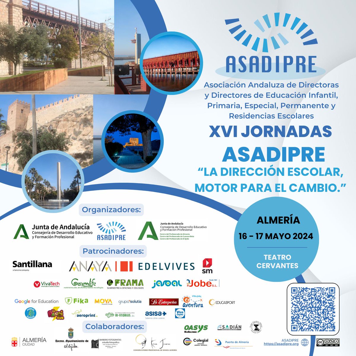 asadipre's tweet photo. ¡Comienzan las XVI Jornadas Regionales de ASADIPRE! 
Prepárate para dos días llenos de inspiración y aprendizaje. Nos reunimos en el Teatro Cervantes de Almería para explorar el papel fundamental de la dirección escolar como motor para el cambio.

#ASADIPRE #JornadasRegionales https://t.co/7LPJRiFv7h