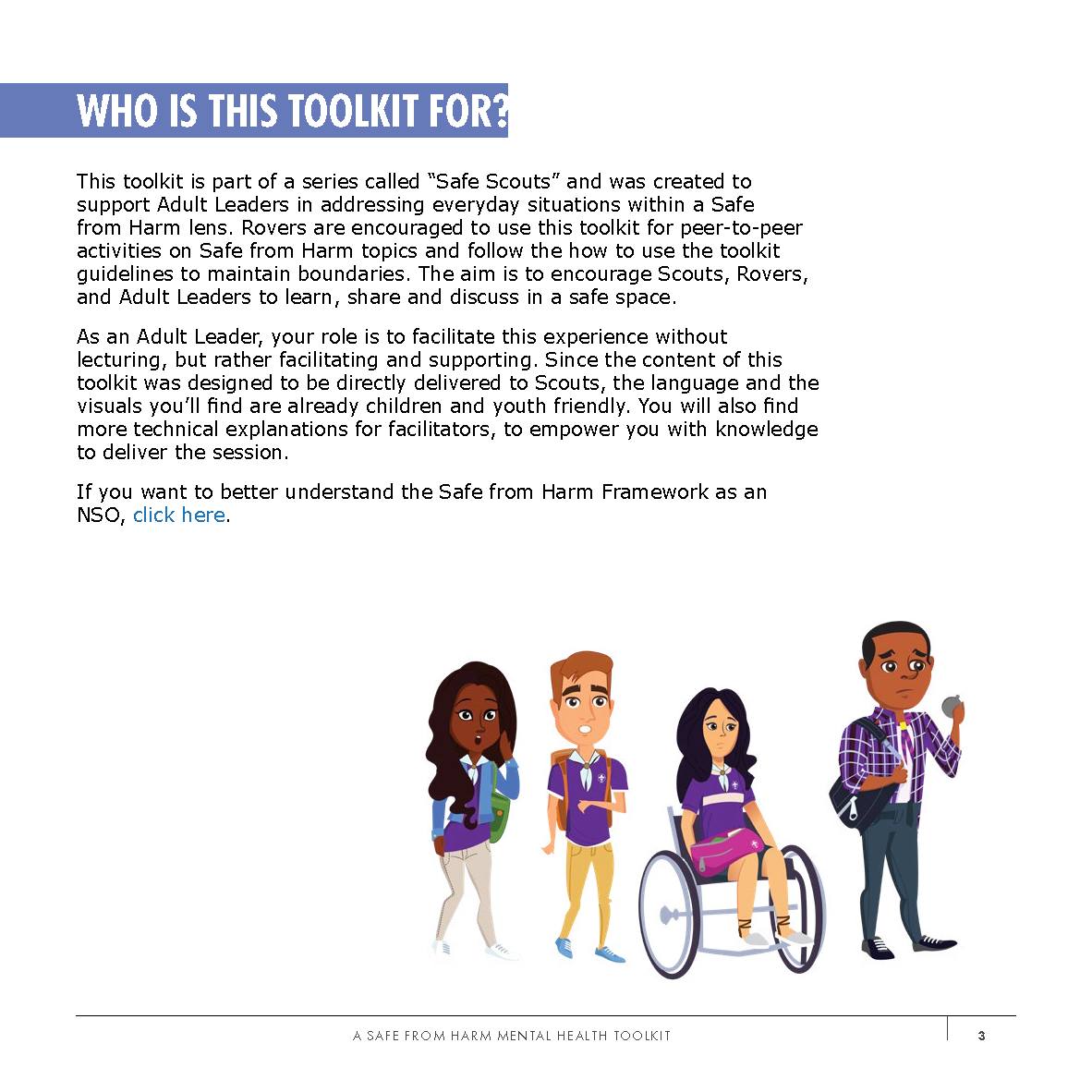ScoutingAfrica's tweet photo. #SafeScouts Mental Health toolkit was designed to support leaders to discuss mental health with their #scouts - what is mental health, share tips & tricks on wellbeing & how to better take care of themselves & others
Download toolkit: https://t.co/iHA1YQJVpb #safefromharm https://t.co/fQVGhlQhmW