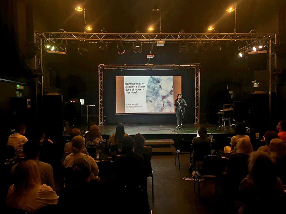 Kamar Ameen-Ali (@kamar_ameen_ali) on Twitter photo Really enjoyed discussing new #Alzheimer's treatments at <a href="/pintofscience/">Pint of Science UK</a> #Pint24 earlier this week, and explaining the data behind the headlines 📊📰.
Was great to share a stage with <a href="/ABioBlog/">Dr Maria O'Hanlon</a> and <a href="/Dr_akrrrs/">Ahmad Khundakar</a> - thanks to <a href="/xZoeAlicex/">Zoë Bell</a> for organising! Really enjoyed discussing new #Alzheimer's treatments at <a href="/pintofscience/">Pint of Science UK</a> #Pint24 earlier this week, and explaining the data behind the headlines 📊📰.
Was great to share a stage with <a href="/ABioBlog/">Dr Maria O'Hanlon</a> and <a href="/Dr_akrrrs/">Ahmad Khundakar</a> - thanks to <a href="/xZoeAlicex/">Zoë Bell</a> for organising!