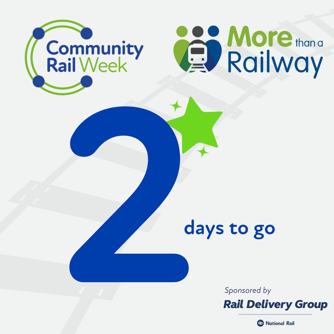 There are just #2DaysToGo until #CommunityRailWeek, sponsored by @RailDeliveryGrp 🥳 Do you want a sneak peek at some of the events and activities that our members and partners have planned? 👀 Have a look here ➡️ #MoreThanARailway communityrail.org.uk/activities/