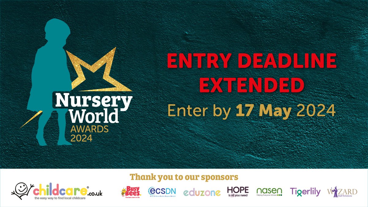 TOMORROW'S THE DEADLINE ⏰ This is your very last chance to submit an entry for the Nursery World Awards. Celebrate your professional book, team manager, eco-friendly projects and more with 26 categories to choose from. Enter now: lnkd.in/diYYwzkr