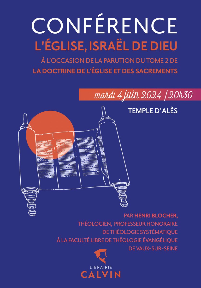 📅🔴À l'occasion de la parution du tome 2 de La doctrine de l'Église et des sacrements (Edifac, @FLTEvangelique), Henri Blocher donnera une conférence : 'L'Église, Israël de Dieu' > mardi 4 juin, 20h30 > temple d'Alès Vous êtes tous les bienvenus!