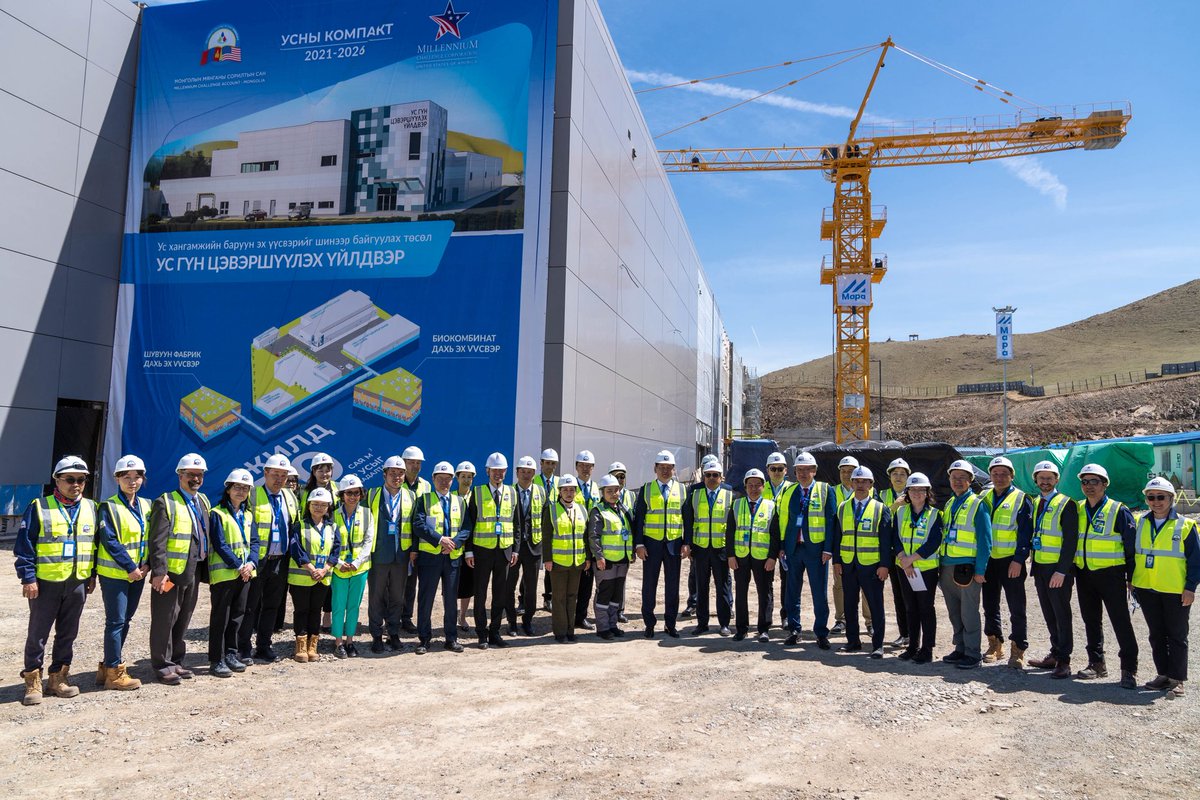 It was an honor to show President @UKhurelsukh the incredible progress we’ve made towards an on-time on-budget completion of @MCCgov Advanced Water Purification Plant by 2026. This will boost UB’s clean water supply and fuel Mongolia’s economic growth. Our Water, Our Future!