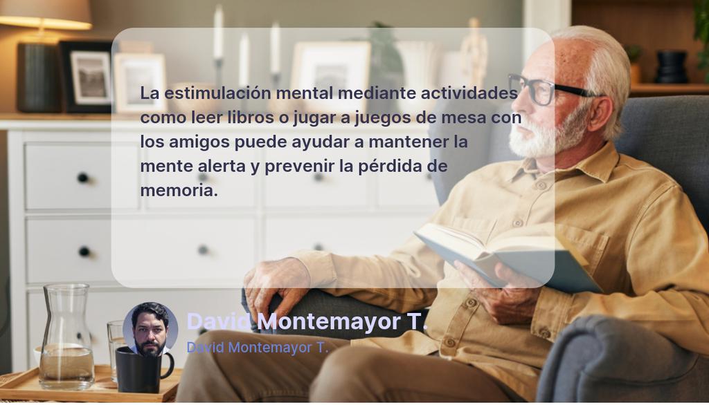 La estimulación mental mediante actividades como leer libros o jugar a juegos de mesa con los amigos puede ayudar a mantener la mente alerta y prevenir la pérdida de memoria. 

Lee más 👉 lttr.ai/ASnk4

#EnvejecimientoSaludable #CalidadDeVida #AdultoMayor