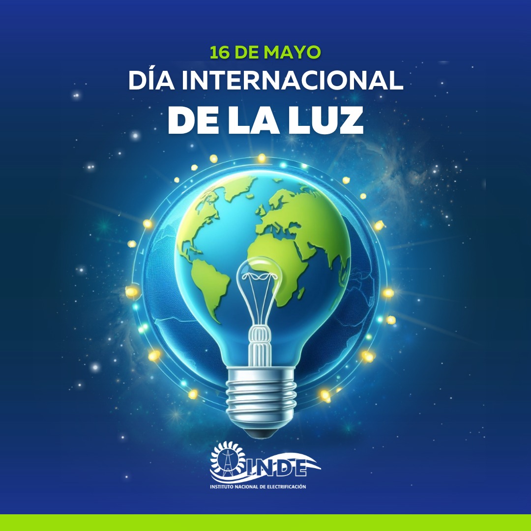 #DíaInternacionalDeLaLuz 💡 En el #INDE se impulsa la responsabilidad ambiental por lo que, gracias a la generación de energía eléctrica a través de sus nueve hidroeléctricas ha logrado llevar luz a miles de hogares guatemaltecos. 💧🇬🇹 ¡Hagamos uso consciente de este recurso!