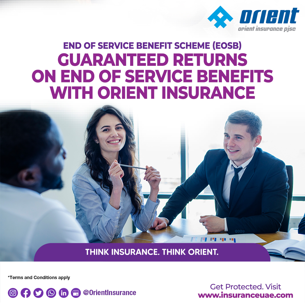 OrientInsurance's tweet image. #OrientInsurance launches its #EOSB, offering secure, flexible #retirement options for all sector employees. Options include Risk-Free, Varied Risk, and #Sharia-Compliant investments. More details soon!
Contact: 800 Orient (674368) or orient.retail@alfuttaim.com