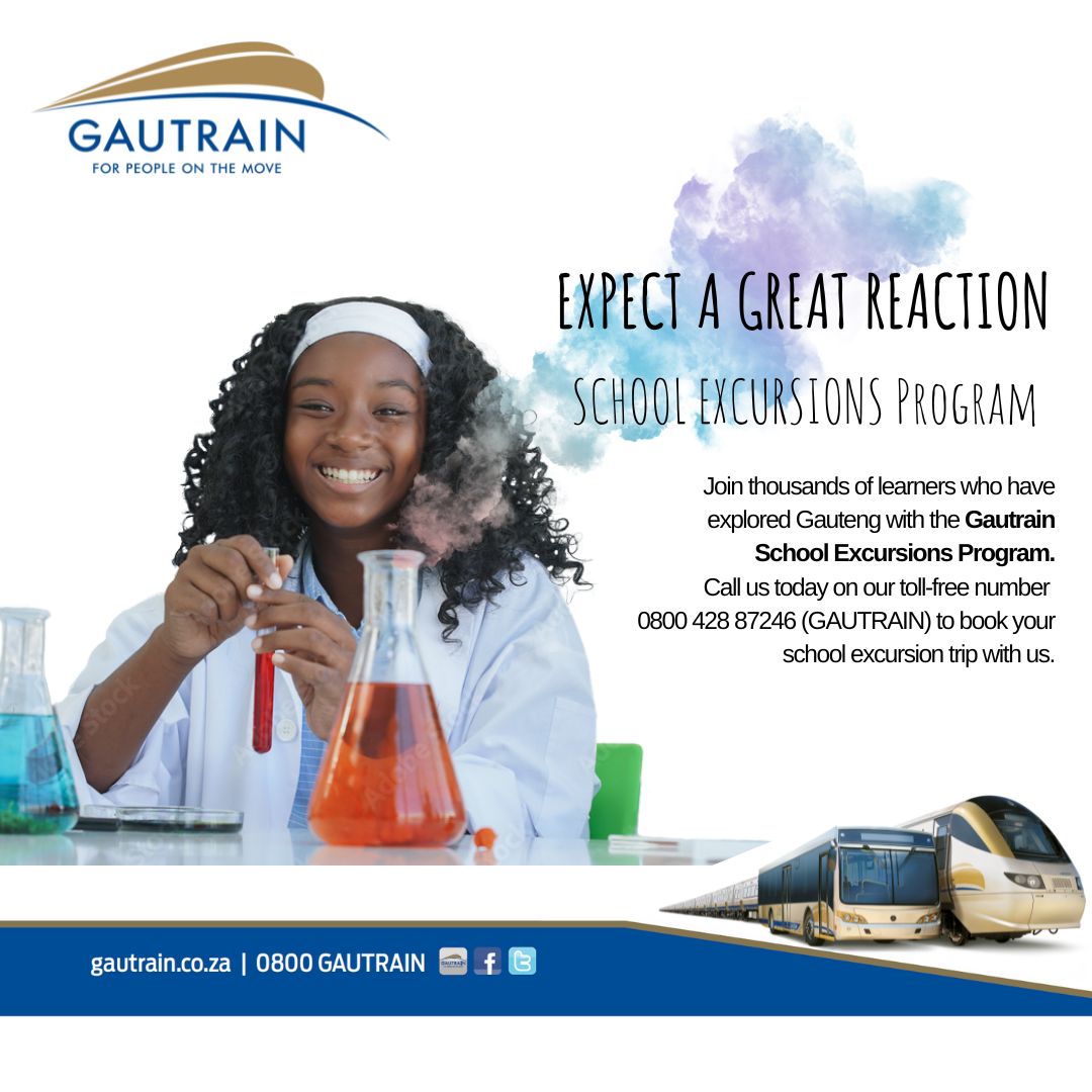 Join the hundreds of other learners who have explored Mzansi with the Gautrain School Excursion Program! We’ll do the homework and help you plan your next school excursion. Register here: ow.ly/nmtp50JYOHF