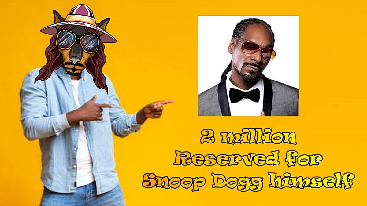 Can you Imagine... What will happen: the day Snoop Dogg decides to collect his Coins. How big our Community will be, the day Snoop Dogg becomes a part of our Commuinity. Think! Imagine! Dream! snoopdogg.club Stealth launch Coming 100% Fair launch 100% funded by Dev