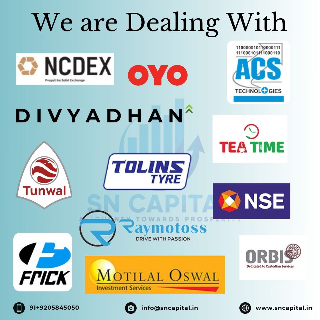 We are dealing With
📞 9205845050
🌐 sncapital.in
#investment, #unlistedshares, #unllisted, #NCDEX, #oyo, #tunwal, #raymotoss, #buynow, #Preipo, #preiposhare, #sncapital