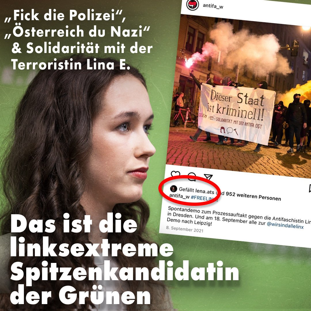 NIUS liegen Screenshots vor, die zeigen, wie eng verbunden Lena Schilling mit der linksextremistischen Szene ist. Unter anderem begrüßte die 23-Jährige Parolen wie „Fick die Polizei“ oder „Österreich du Nazi“.
nius.de/ausland/fick-d…