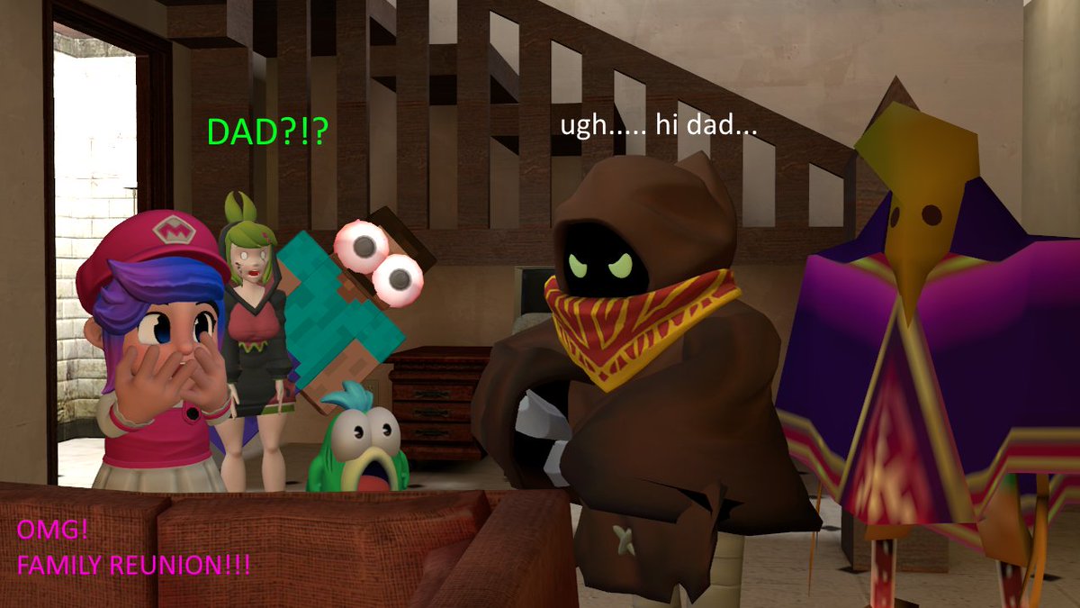 RedStinger665 (@redstinger6651) on Twitter photo #smg4au #triplethreatau #smg4GMverse #smg4bob #garomaster #smg4steve #smg4melony #smg4minion #smg4boopkins
An unwanted/unexpected family reunion.
(yeah part of <a href="/DragoonUnlisted/">ShrimpUnleashed</a>'s Garo Master verse is canon for triple threat now, mainly just Bob's dad lore) #smg4au #triplethreatau #smg4GMverse #smg4bob #garomaster #smg4steve #smg4melony #smg4minion #smg4boopkins
An unwanted/unexpected family reunion.
(yeah part of <a href="/DragoonUnlisted/">ShrimpUnleashed</a>'s Garo Master verse is canon for triple threat now, mainly just Bob's dad lore)
