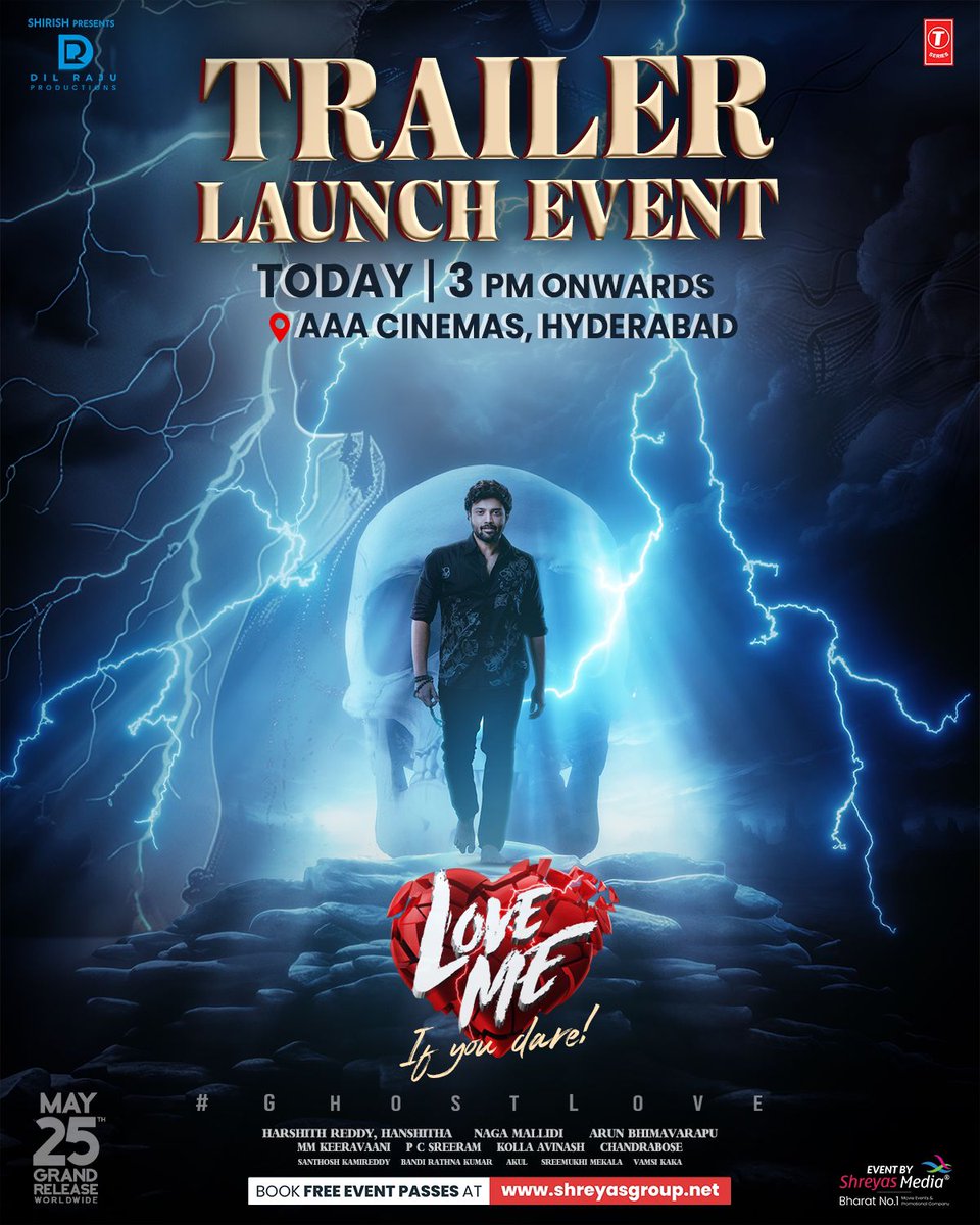 Trailer Launch Event of #LoveMe - TODAY @ 3️⃣ PM