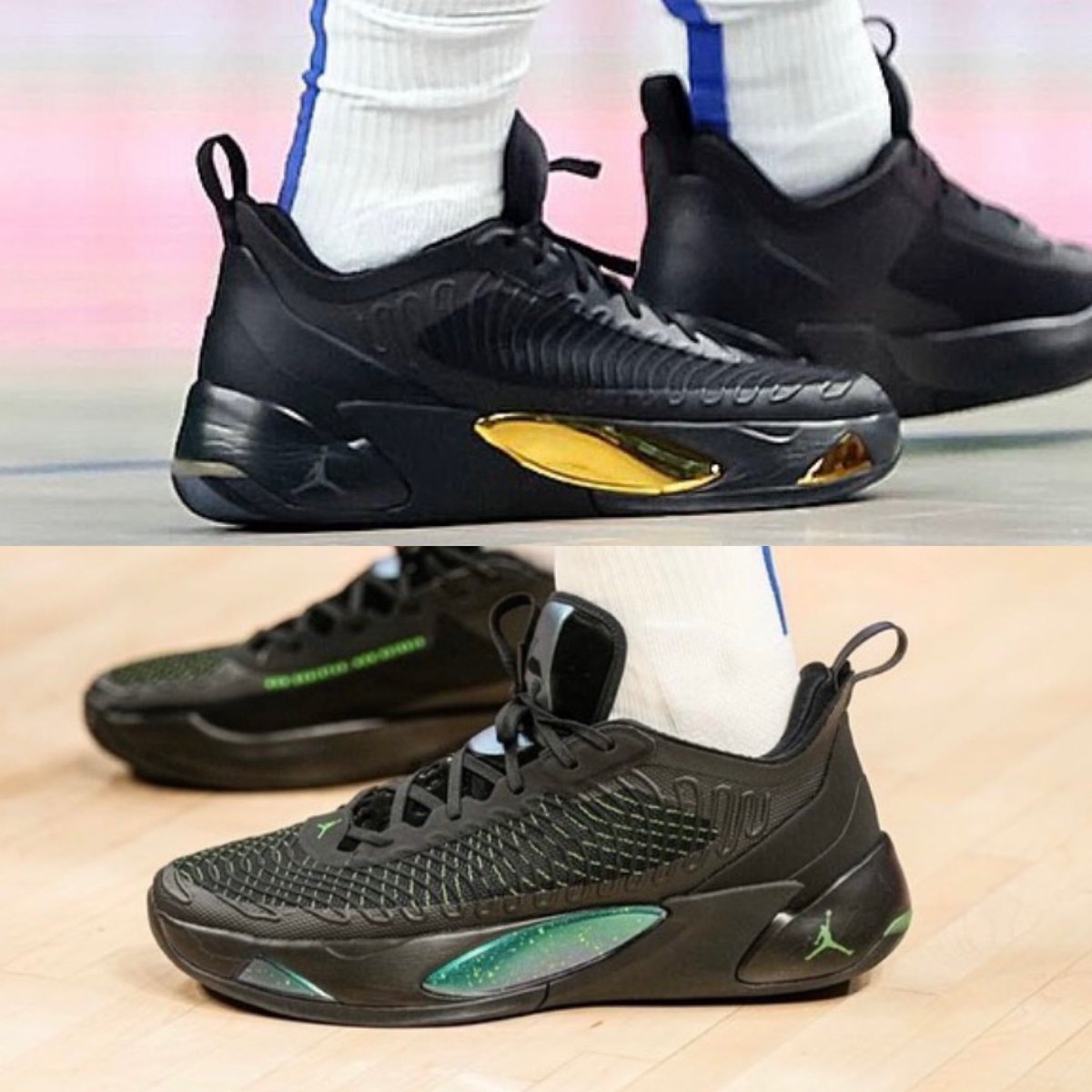 LukaDonkicks's tweet photo. “RARE AIR”

Tonight in OKC, @luka7doncic went deep into his bag and played the first half in the Jordan Luka 1 “Phil Knight” PE, a shoe that had only been worn one previous time in his career.

The second half saw Dončić hit his 19th #shoeswap of the season into his most frequently worn pair this year, also a Jordan Luka 1 PE, en route to a second consecutive triple - double and Mavs win. 

#OneForDallas 
#NBAPlayoffs 

📸: @kevinjairaj, Garrett Ellwood