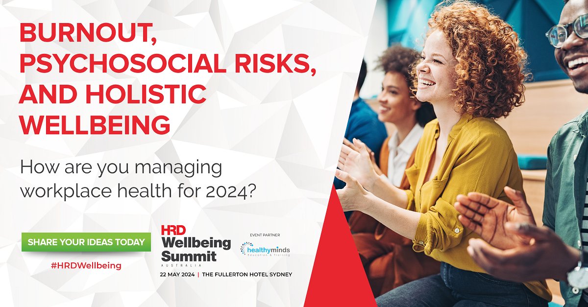 Unlock the future of workplace well-being at #HRDWellbeing Summit Australia 2024! Discover strategies for productivity, talent retention, and psychosocial challenges.

🗓️May 22📍The Fullerton Hotel Sydney

Secure your spot: hubs.la/Q02wnHL30

#WorkplaceWellbeing #HRLeaders