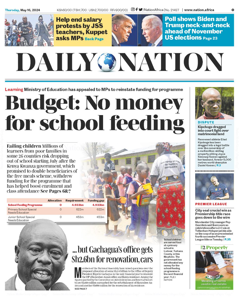 There's no money to feed SCHOOL CHILDREN, but there's 2.6 BILLION for renovation and cars for the DEPUTY PRESIDENT.