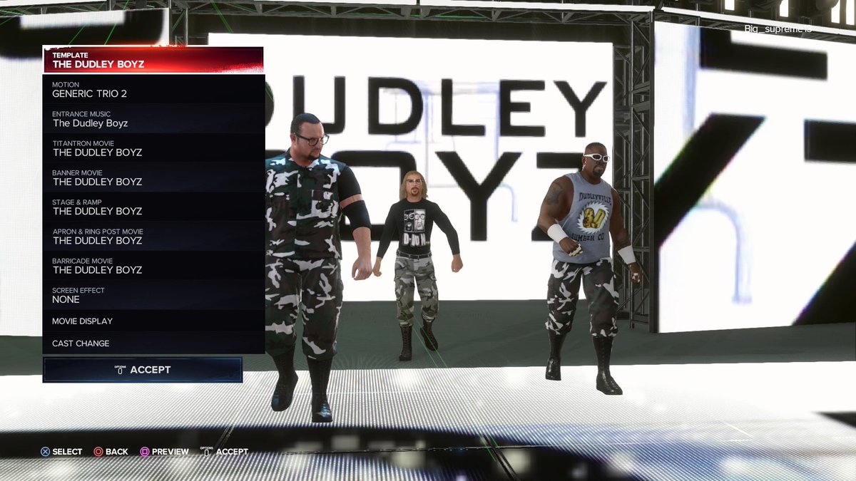 Idk if anyone has covered this, but the Dudley boyz has a trios entrance with a generic motion. I’m guessing this was meant for spike Dudley CAWS? #wwe2k24