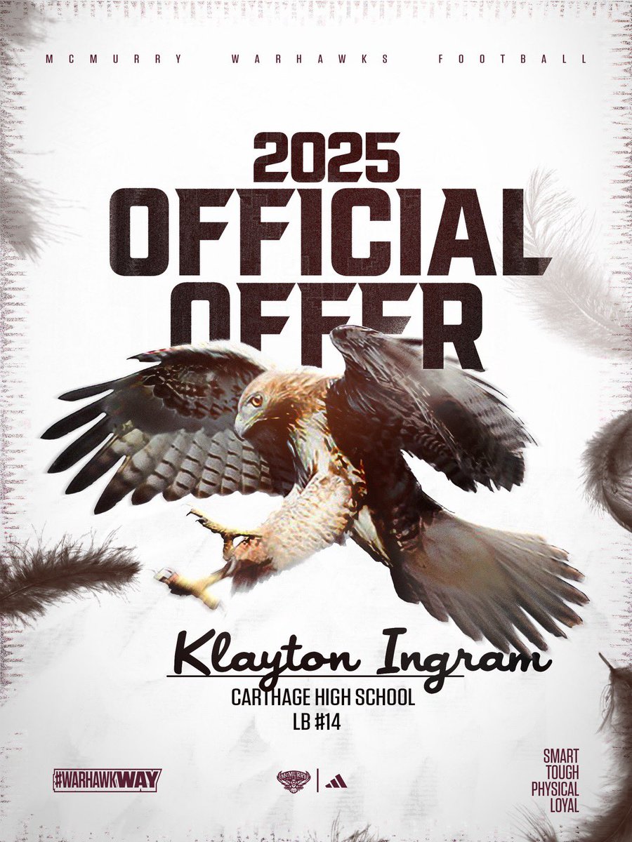 Blessed to receive another offer from <a href="/McMURRYFOOTBALL/">McMURRY FOOTBALL</a> McMurry University <a href="/CoachSnyde/">Will</a> <a href="/coach_horsley/">Demond Horsley M.Ed.</a>