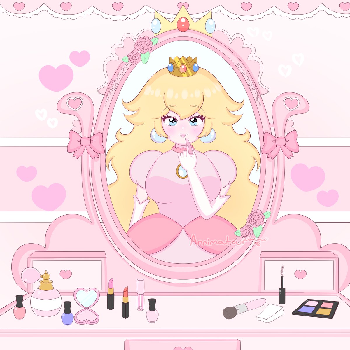 #PrincessPeach #PrincessPeachFanArt #Fanart #Nintendo princess peach makeup mirror