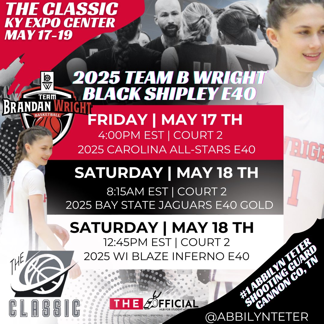 🏀 The Classic 📍 Louisville, KY- Expo Center 🗓️ May17-19 ⬆️ Player Profile Link in Bio @CannonLionettes @KyleShipleyk @TBWexposure @theofficial_hub @PGHTennessee @JrAllStarBB