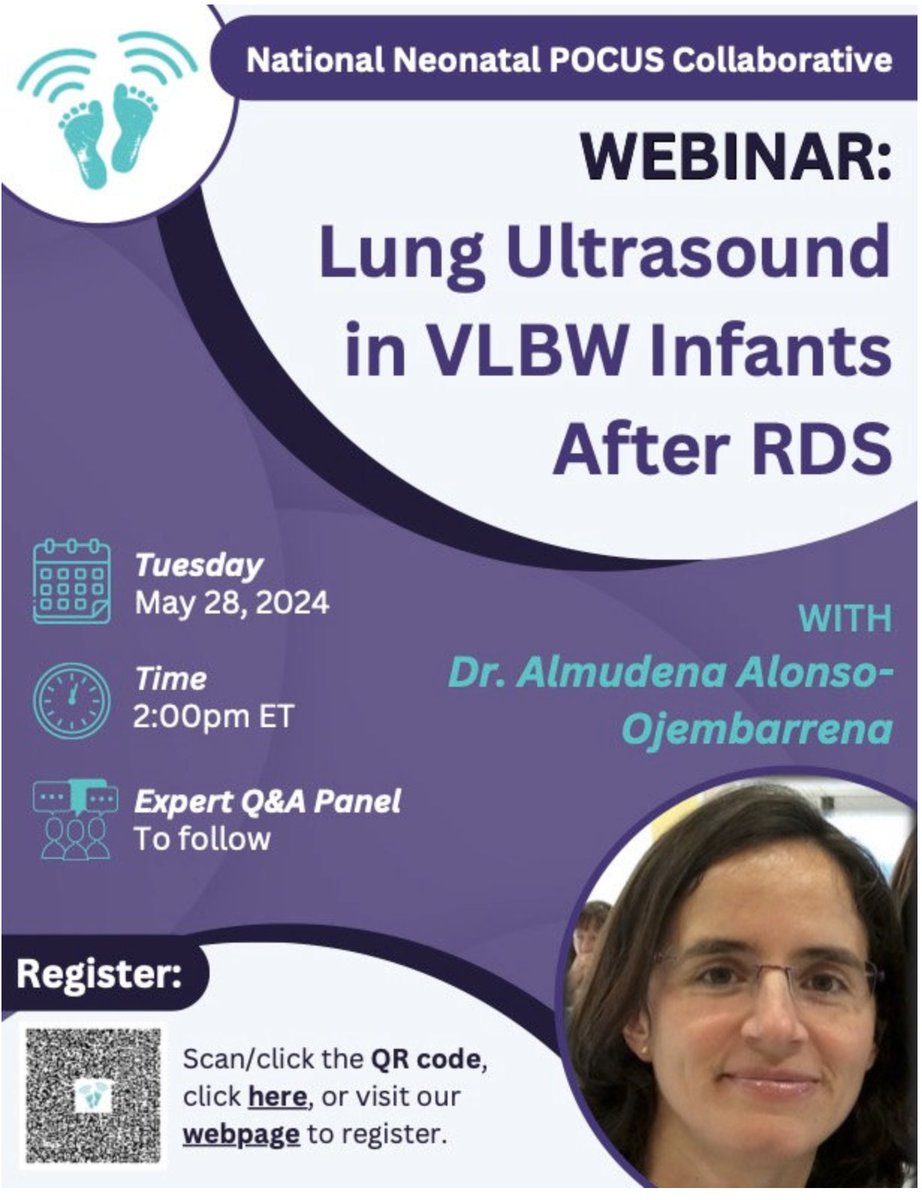 National Neonatal POCUS Collaborative (@neopocuscollab) on Twitter photo Speaking of 📣 webinars 📣, we can't wait to learn from the wonderful Dr. <a href="/AlmudenaAlonso4/">Almudena Alonso</a> 🤩 This will be the final installment of our 3️⃣part series on Lung Ultrasound 🫁 Don't forget to register via our website neopocuscollab.com Speaking of 📣 webinars 📣, we can't wait to learn from the wonderful Dr. <a href="/AlmudenaAlonso4/">Almudena Alonso</a> 🤩 This will be the final installment of our 3️⃣part series on Lung Ultrasound 🫁 Don't forget to register via our website neopocuscollab.com