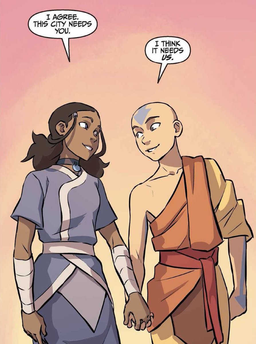 that fandom has been constantly portraying aang as an abuser & predator for two whole decades and katara in a miserable relationship, meanwhile this is aang and katara