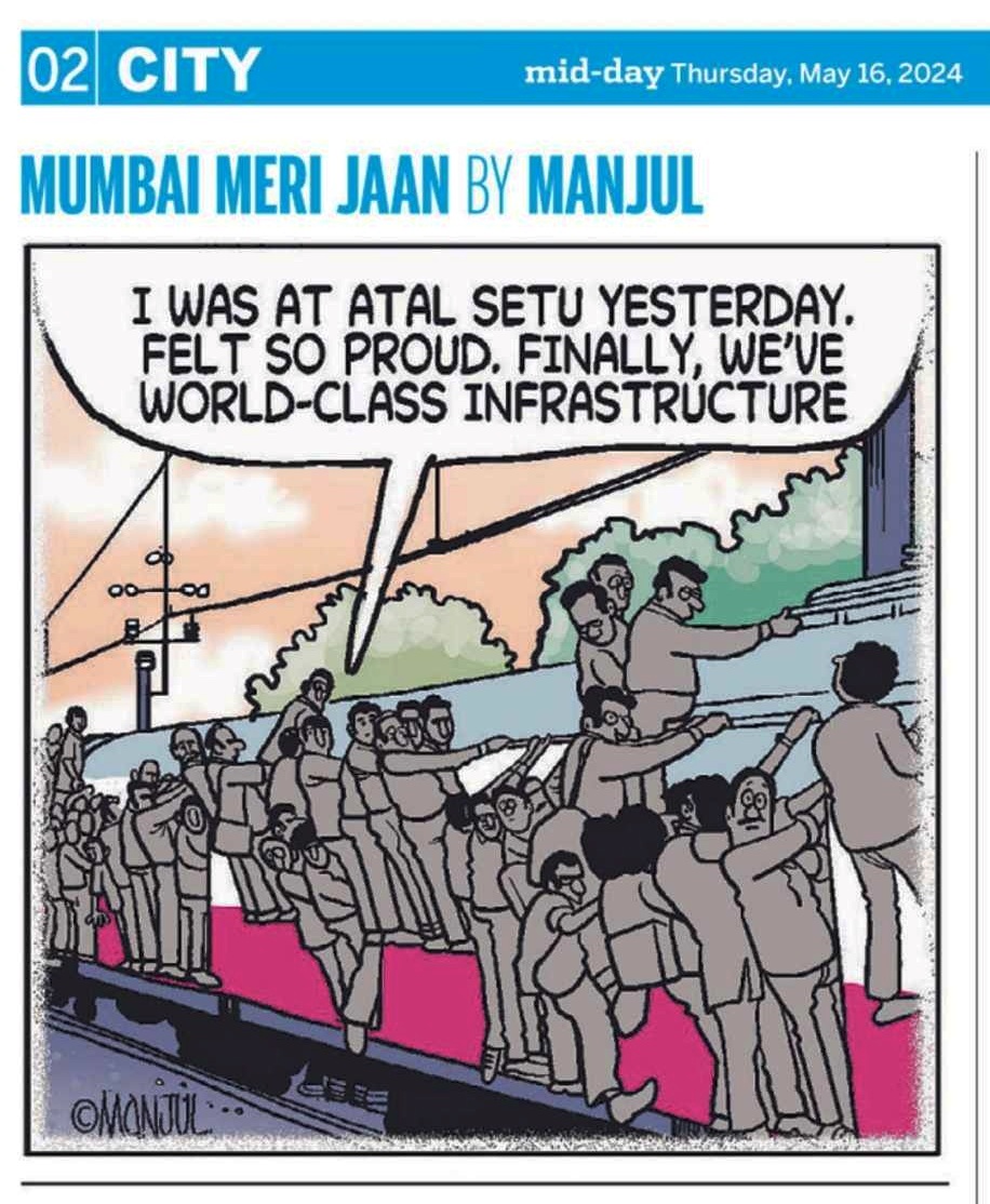Hard-hitting cartoon from today's Midday newspaper.