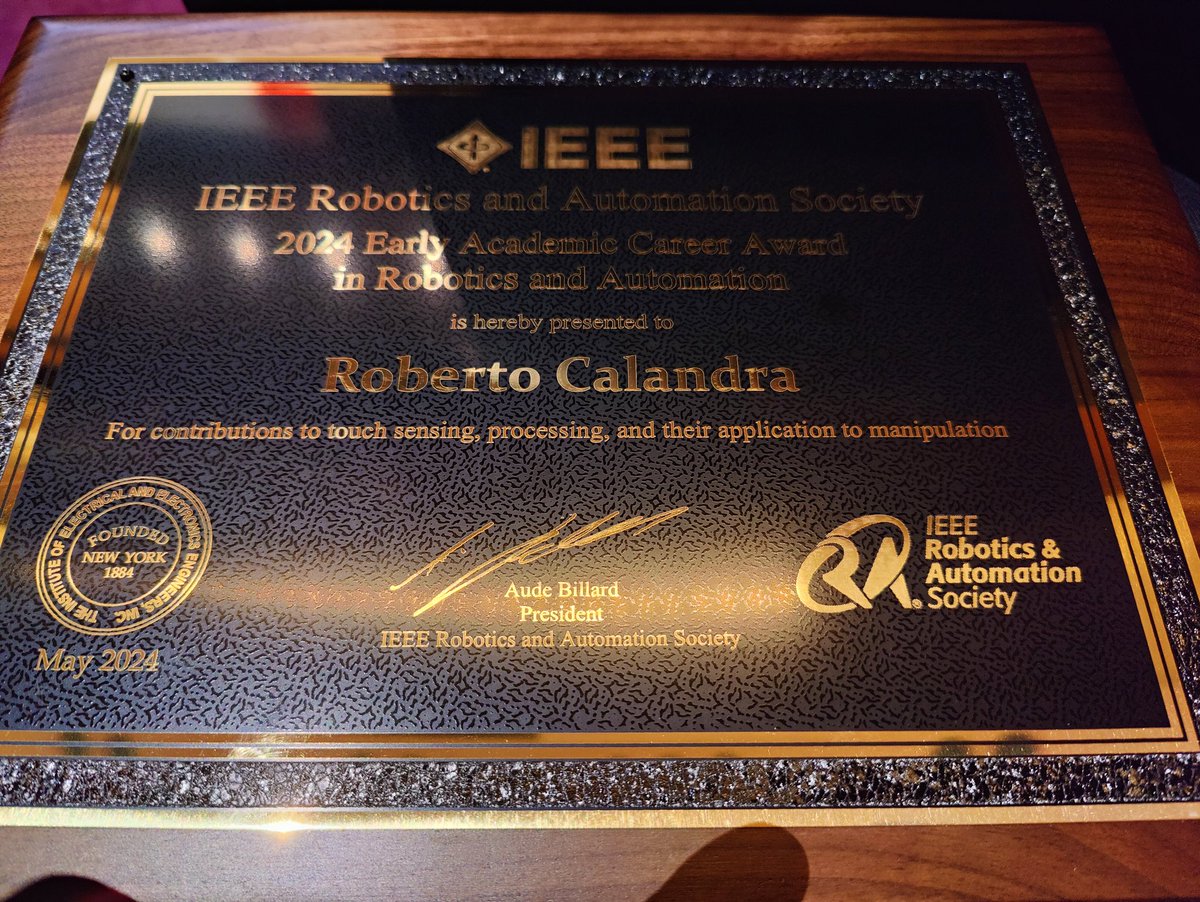 It is a great honor to receive here at ICRA 2024 in Yokohama the IEEE Early Academic Career Award from the Robotics and Automation Society. Thank you to all the splendid collaborators that made this research possible over the years.