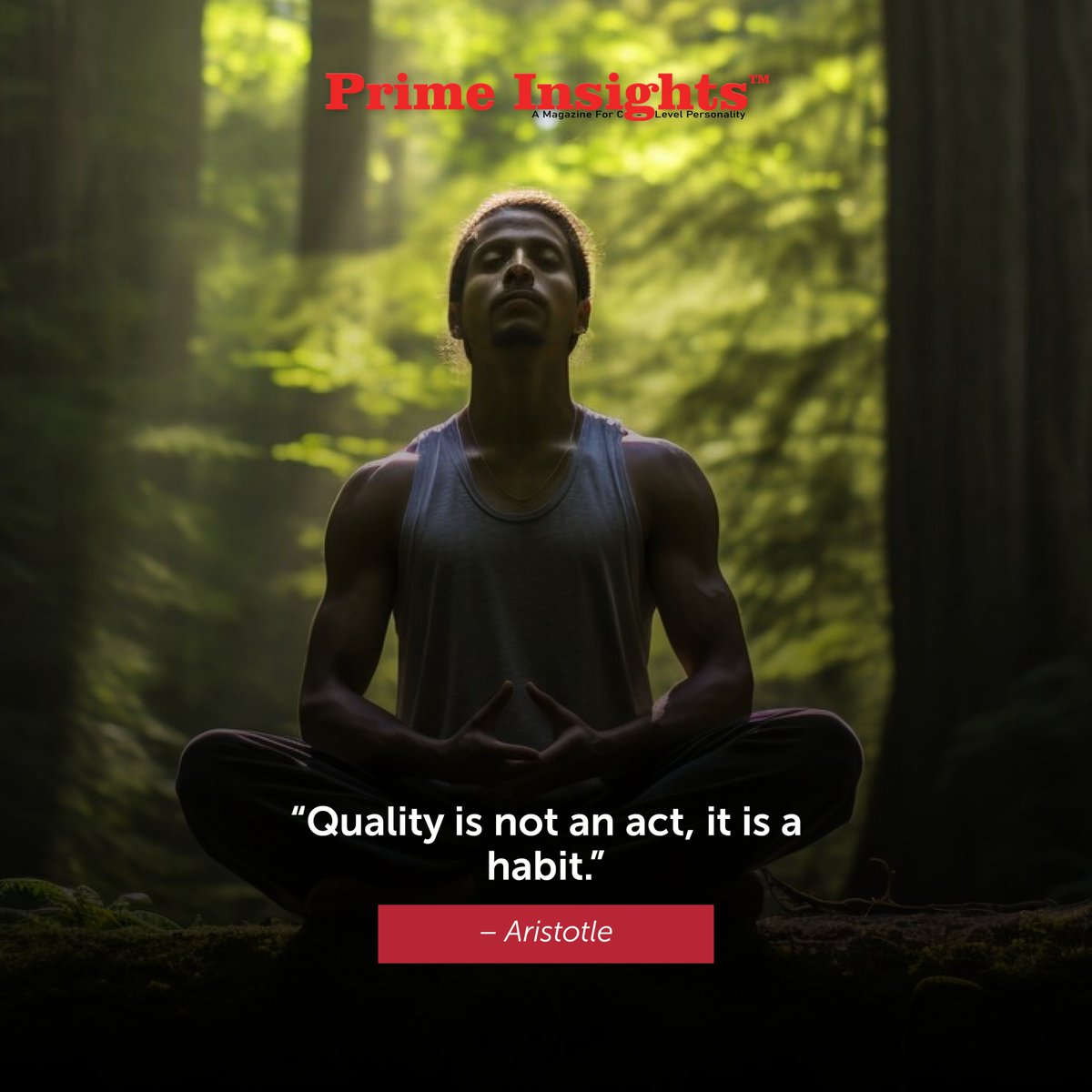 “Quality is not an act, it is a habit.”
– Aristotle

primeinsights.in

#success #quoteoftheday #quoteoftheweek #successquotes #successgoals #quotesforsuccess #inspirationalquotes #motivationalquotes #inspiringthoughts