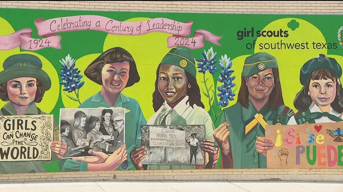CELEBRATING HISTORY 🍪 | The Girl Scouts of Southwest Texas (GSSWT) unveiled a mural in downtown San Antonio commemorating local Girl Scout leadership.
READ MORE: bit.ly/3K8EG7O
