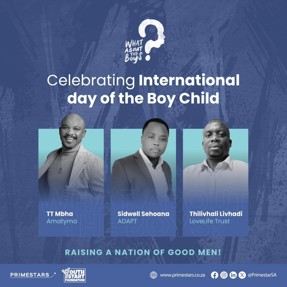 HAPPY INTERNATIONAL BOYS' DAY‼️ 

IF WE EDUCATE OUR SONS, WE WON'T HAVE TO PROTECT OUR DAUGHTERS❤️❤️ 

youtube.com/@AMATYMA

RAISING A NATION OF G❤️❤️D MEN. BE ONE OF THEM‼️

#AMATYMA #WHATABOUTTHEBOYS
