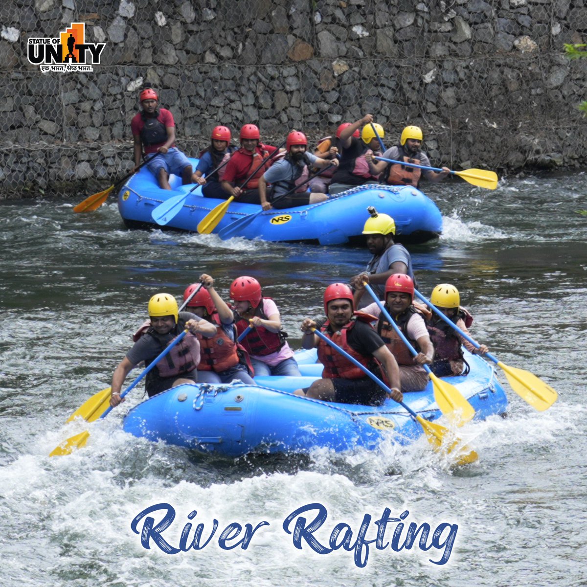 Experience the thrill of #RiverRafting amidst the breathtaking beauty of nature's grandeur at #EktaNagar

Plan your visit to #StatueOfUnity today and experience the adventure yourself

#ExploreGujarat #SardarPatel #UnityInDiversity #IndiaUnity #GujaratTourism #IncredibleIndia