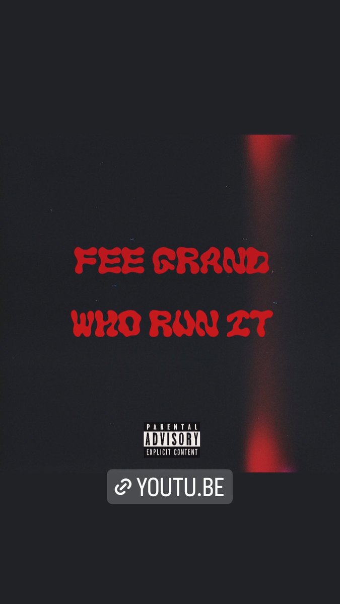 fee_grand's tweet photo. Out Now Via @YouTube #FeeGrand #WhoRunIt #Youtube 💯💪🏾 https://t.co/rqKf3drfU8