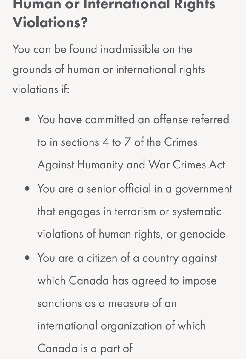 Canada has refused visas to some former Pakistani intelligence officers because of a law that bars entry of those suspected of terrorism or Human rights violations. They avoid listing reasons by saying you might not come back.
