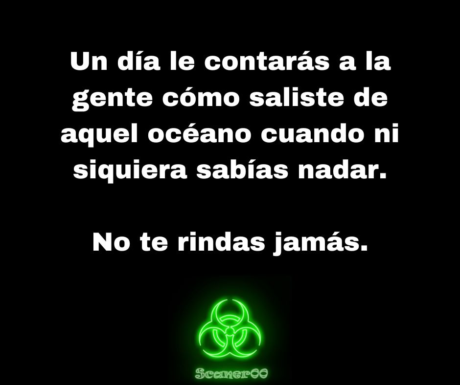Scaner00's tweet photo. Un día le contarás a la gente cómo saliste de aquel océano cuando ni siquiera sabías nadar.
No te rindas jamás.
#rendir #jamas #gente #salir #contar https://t.co/kvWvSPewl7