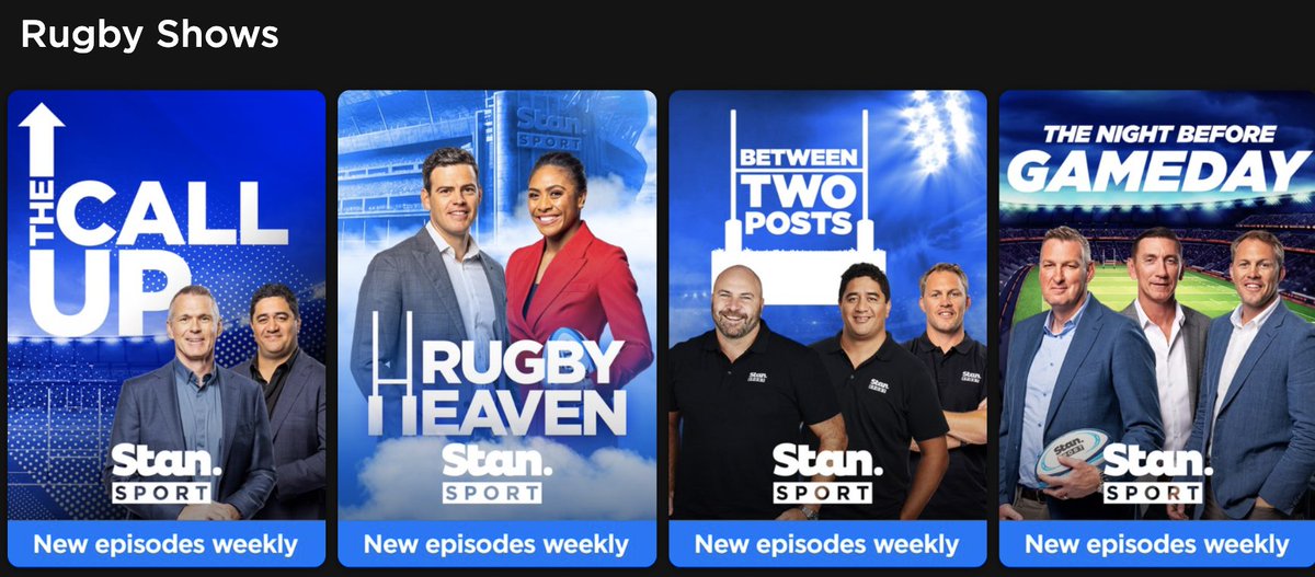 With all the negativity going on in Australian rugby at the moment, can we stop and appreciate the high quality, and consistent content being put out by the team at @StanSportAU? New episodes, each week, across a variety of hosts. Genuine highlights of my day. Bravo to all.