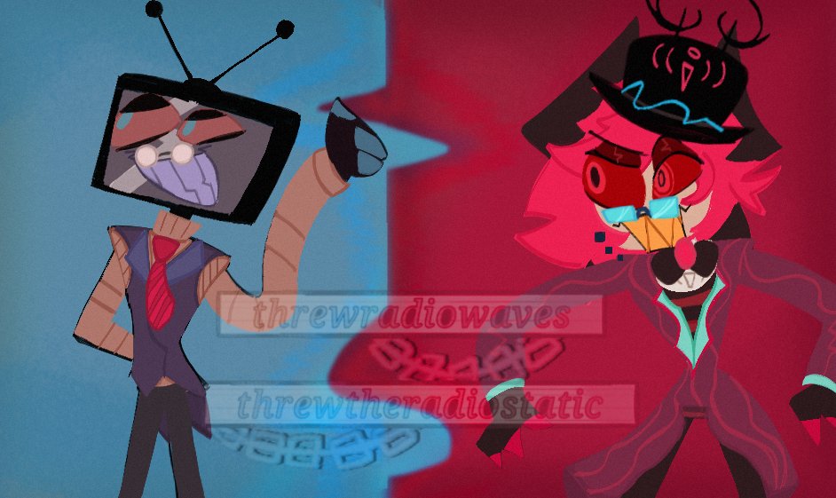 #Radiostaticweek #Radiostatic2024 Day 4. Role reversal! -
----
I just did this because I had wanted to for a while
#radiosilence #radiostatic #onesidedradiostatic
#alastorhazbinhotel
#hazbinhotelalastor
#voxhazbinhotel
#hazbinhotelvox #hazbinhotel
