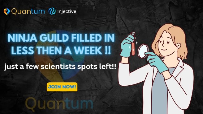 Hello everyone 👋 The group has reached the currently available vacancies, those who have not yet joined their clan can still do so in the Scientist crew! 🧪 Join now: discord.com/invite/mcfjCBQ… #injective #quantumfi #inj $INJ