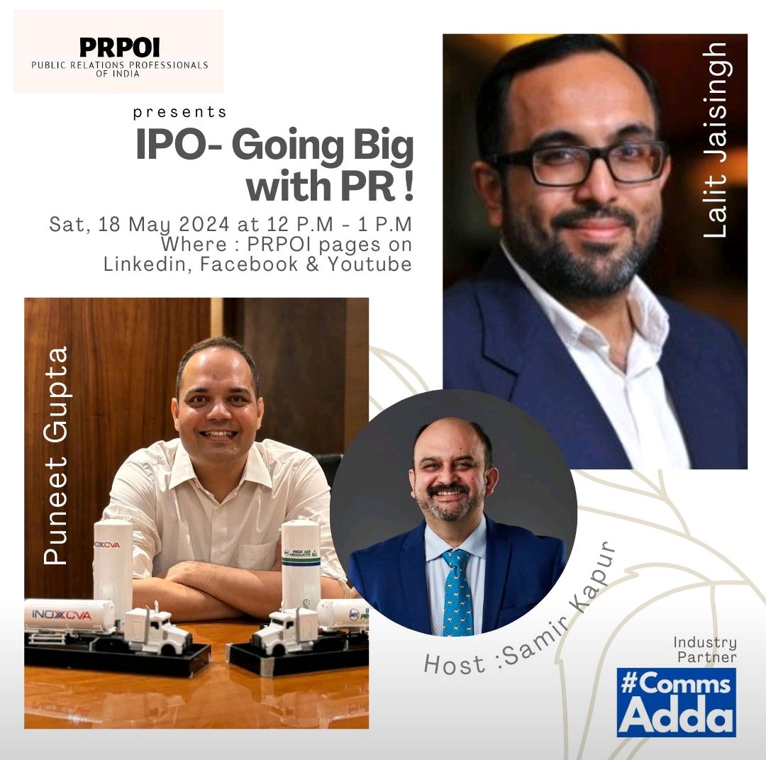 #IPO is the new buzzword in #PR. While brands dream big with IPO. They dream bigger in PR. And the pressure is on. 

While it is an essential step in the growth of an organization, it is also a crucial step in its #BrandReputation