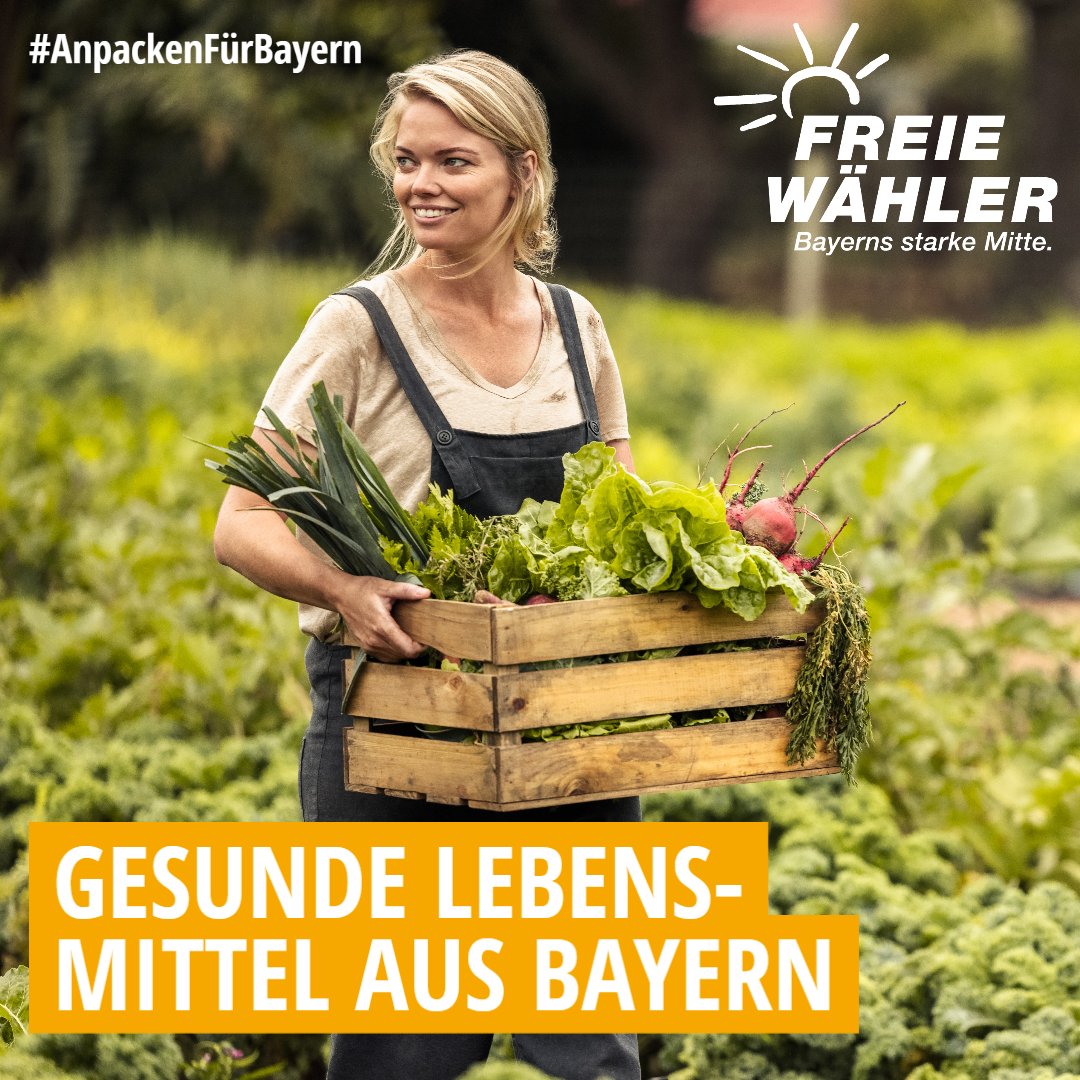 Aus Bayern für Bayern! 🧡 🥕 Unsere bayerische Landwirtschaft versorgt uns mit erstklassigen Lebensmitteln! #DANKE 👩‍🌾 👉 Wir fordern: bäuerliche Landwirtschaft erhalten, 👉 regionale Lebensmittelerzeugung fördern und 👉 Bürokratie abbauen!