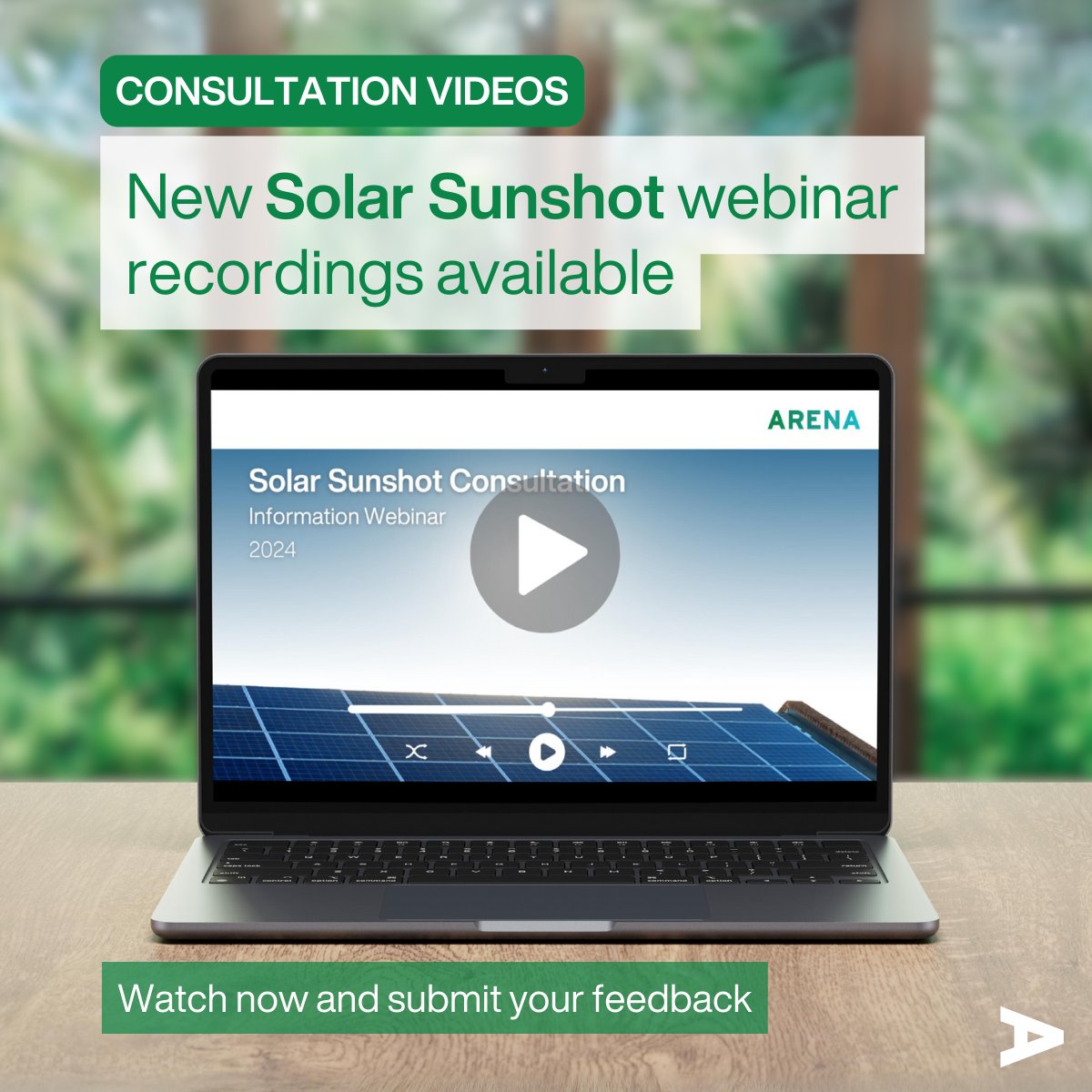ICYMI: catch up on the #SolarSunshot webinar recordings. The sessions cover the Solar Sunshot program and current consultation process. ▶️Watch the recordings and submit your feedback to help shape the future of solar manufacturing in Australia: arena.gov.au/funding/solar-… @DCCEEW