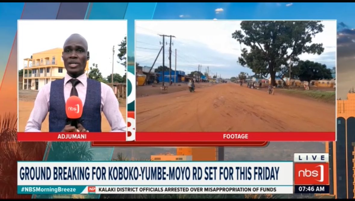 The groundbreaking for the Koboko-Yumbe-Moyo road upgrade, spanning 103.08 Km, is set for tomorrow, May 17th, 2024. 

Spearheaded by the @UNRA_UG, the project aims to enhance connectivity and bolster trade in the West Nile sub-region.

@OkudiMartin

#NBSMorningBreeze #NBSUpdates