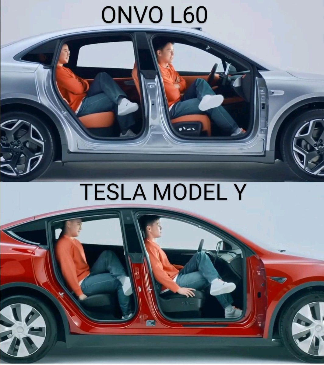 #NIO Great way of showcasing #ONVO's spacious cabin! I always feel so crammed whenever I get stuck in the back seat of a Tesla Uber... $NIO