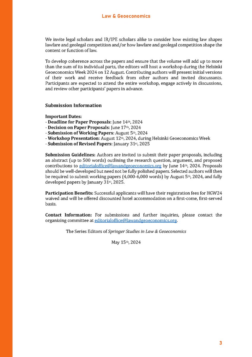 Check out this article—perfectly aligns with the Call for Papers theme: 𝗘𝗰𝗼𝗻𝗼𝗺𝗶𝗰 𝗟𝗮𝘄𝗳𝗮𝗿𝗲 𝗔𝗺𝗶𝗱 𝗥𝗶𝘀𝗶𝗻𝗴 '𝗚𝗲𝗼𝗹𝗲𝗴𝗮𝗹' 𝗥𝗶𝘃𝗮𝗹𝗿𝘆.