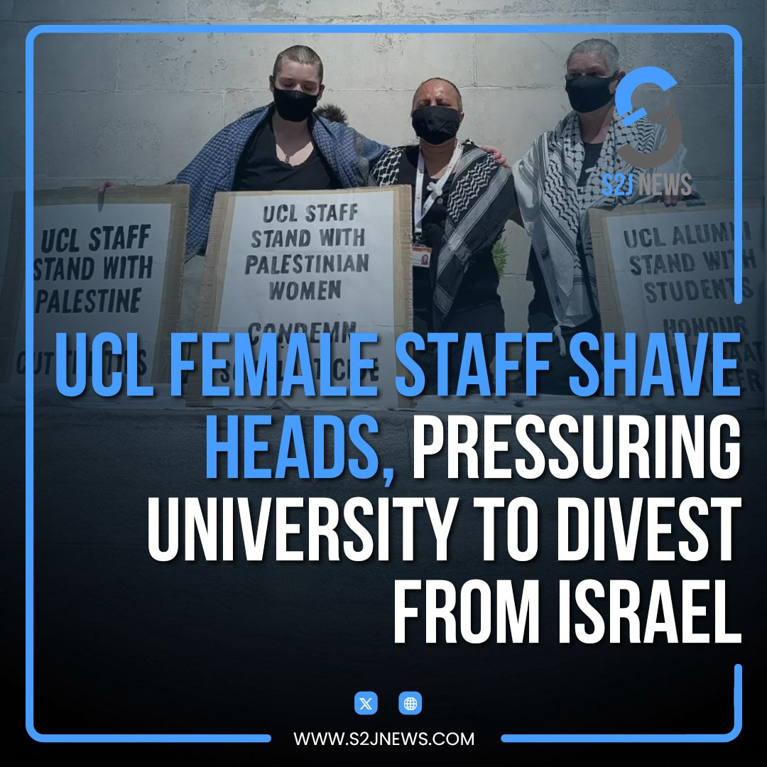 S2J News (@s2jnews) on Twitter photo UCL Female Staff Shave Heads, Pressuring University to Divest from Israel
Full Article Below:
s2jnews.com/ucl-female-sta… UCL Female Staff Shave Heads, Pressuring University to Divest from Israel
Full Article Below:
s2jnews.com/ucl-female-sta…