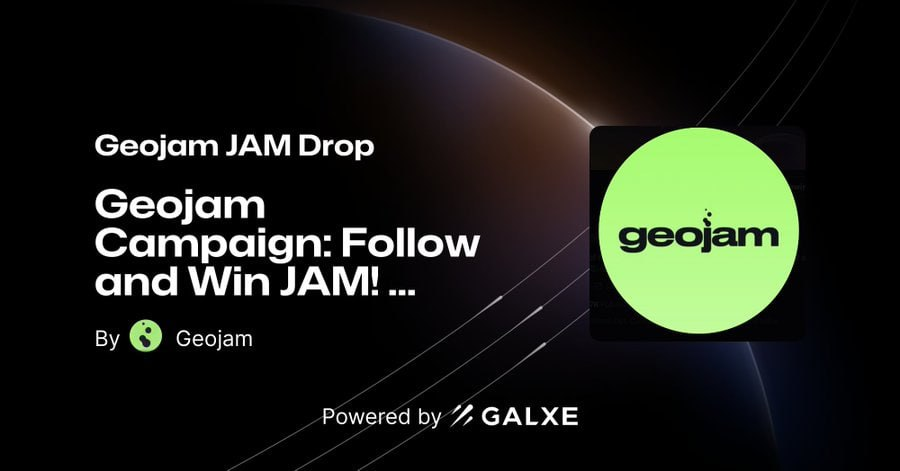 New #airdrop: Geojam (Listed) Reward: 4,000,000 JAM Market: Kucoin, Coinmarketcap Distribution date: After TGE 🔗Airdrop Link: app.galxe.com/quest/6Ry6hPJq… Note: This airdrop is limited to holders of this token only and the snapshot is on February 15, 2024 Market: