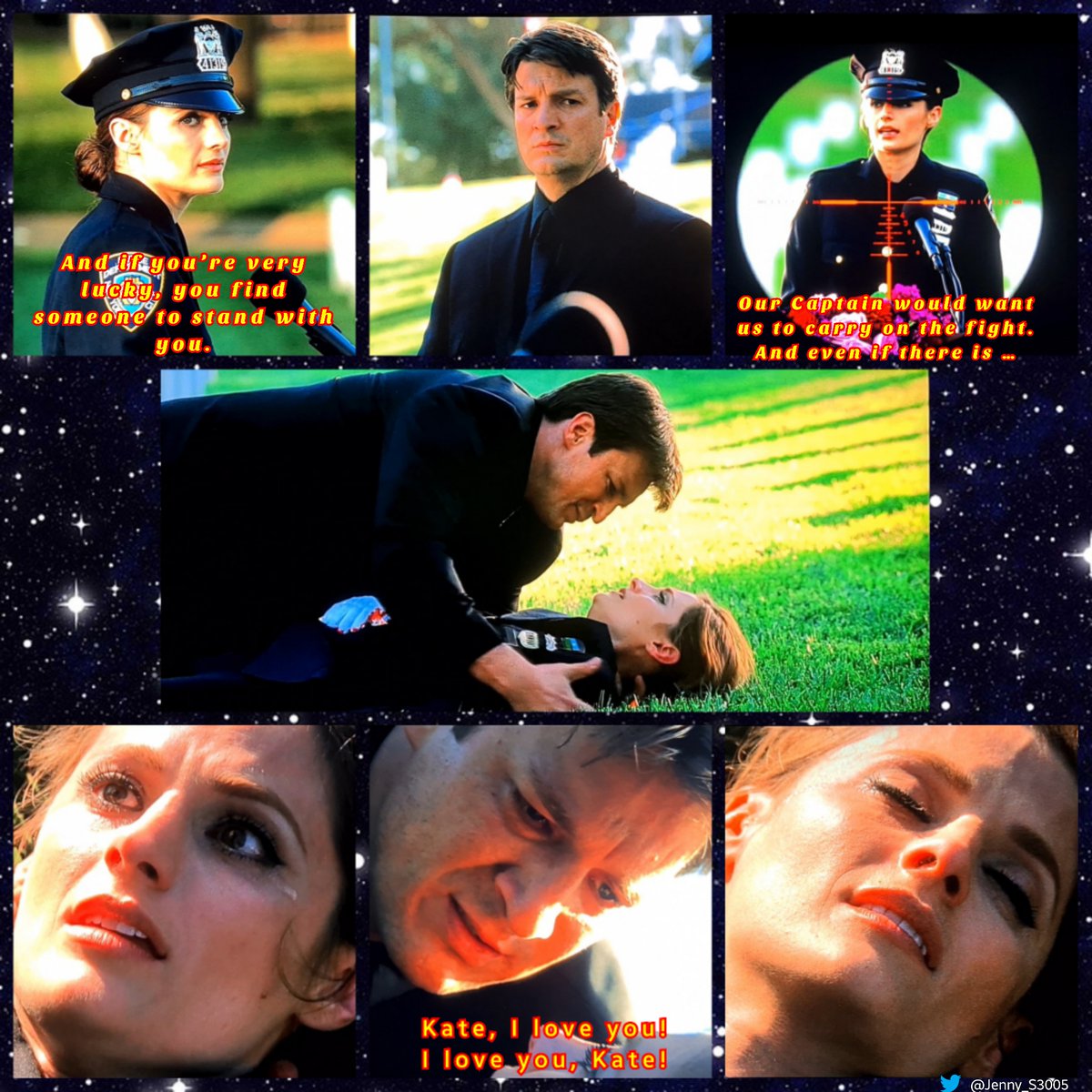 05/16/11- #Castle 3x24- KNOCKOUT aired 13 years ago 

KB:"Is that what we are?"
C:"All right, u know what? I don't know what we are. We kiss&amp;then we never talk about it. We nearly die frozen in each other's arms, but we never talk about it."

C:"Kate... I love u. I love u, Kate."