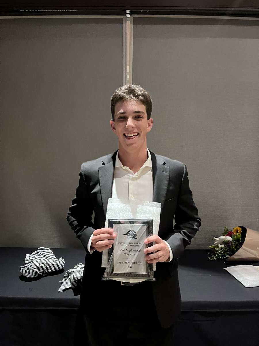 Foothill Baseball (@foothillbasebal) on Twitter photo Congratulations to Andrew Phillips, the Knights 2024 Most Inspirational Player <a href="/AndrewP434/">Andrew Phillips</a> Congratulations to Andrew Phillips, the Knights 2024 Most Inspirational Player <a href="/AndrewP434/">Andrew Phillips</a>