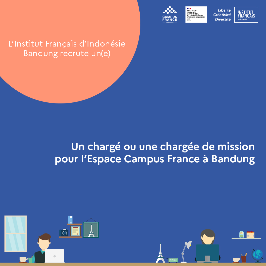 L’Institut français d’Indonésie & Campus France Indonesia recrute un(e) chargé(e) de mission pour l’Espace Campus France à Bandung.⁠ ⁠ En savoir plus : ifi-id.com/chargee-de-mis…