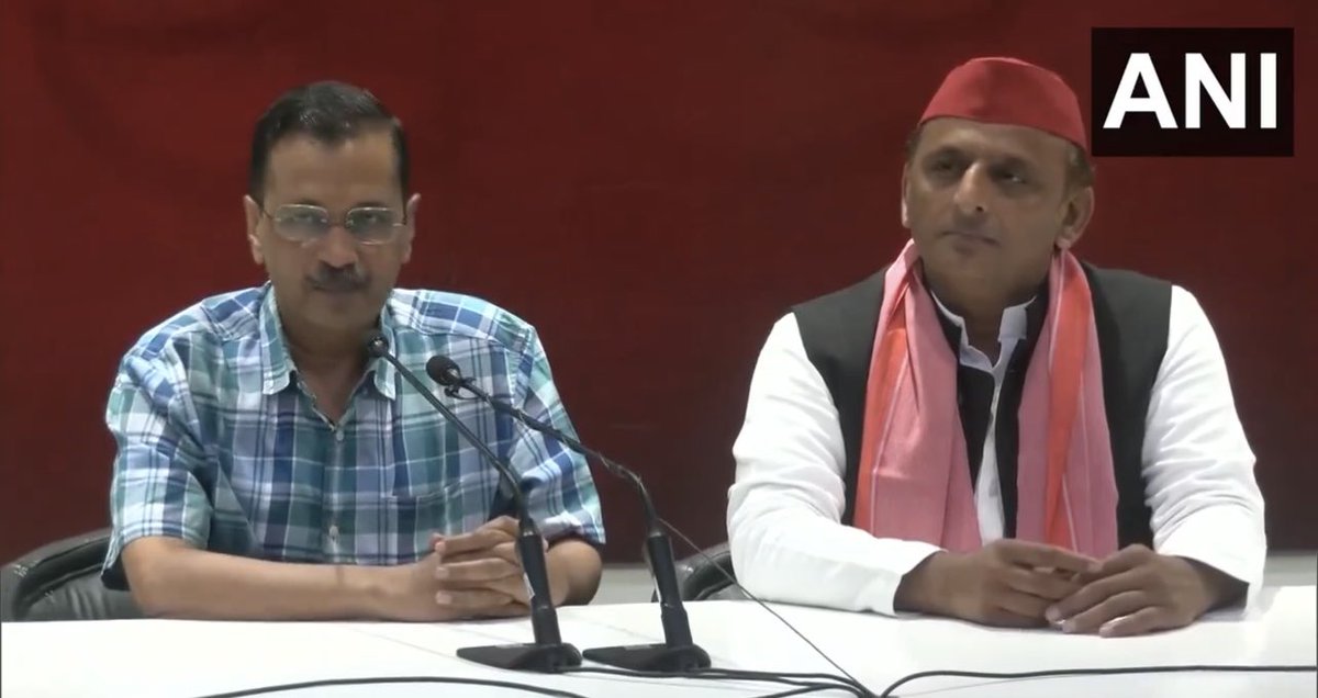 #DotAlliance 
Lucknow : 
Yesterday :  Congress SP meeting 
Today : AAP - SP meeting ..
3 parties which cannot sit togather in the same press conference are uniting to defeat Modi 😂😂😂😂
